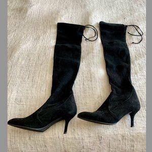 Stuart Weitzman Thighland Over the Knee Suede Kitten Heel Boots